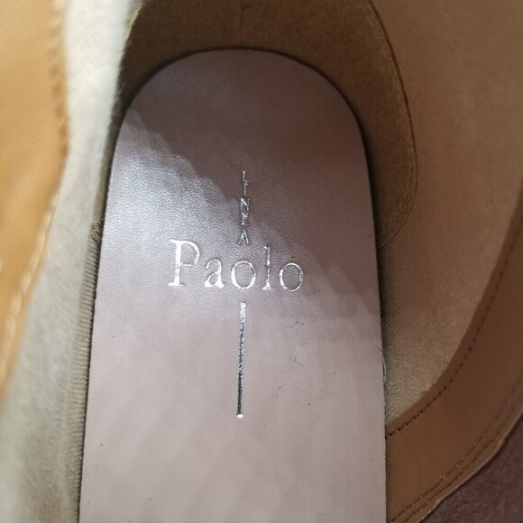 Linea Paolo Women Brown Suede Double Zip Block Heel Sochi Ankle Bootie 7.5 - Picture 9 of 9